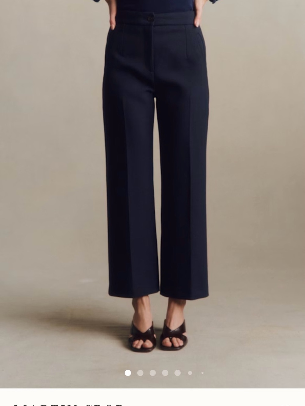 Sézane Straight leg Martin Trousers in Blue Size 38 , new without tags,